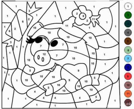 Раскраска по номерам для детей