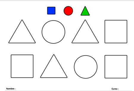 Геометрические фигуры для раскрашивания