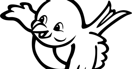 Птичка раскраска