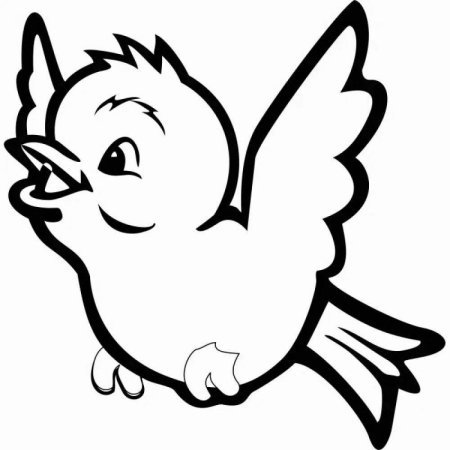Птица трафарет для детей