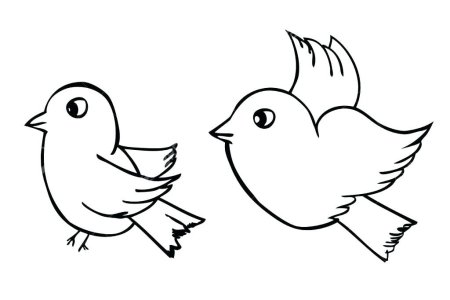 Трафарет воробья для вырезания