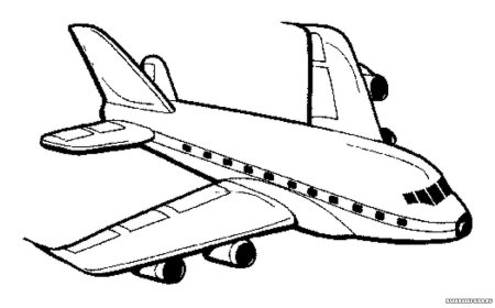 Раскраска Самолетик по цифрам