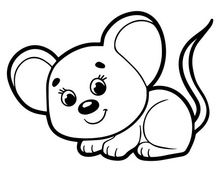 Раскраска мышка