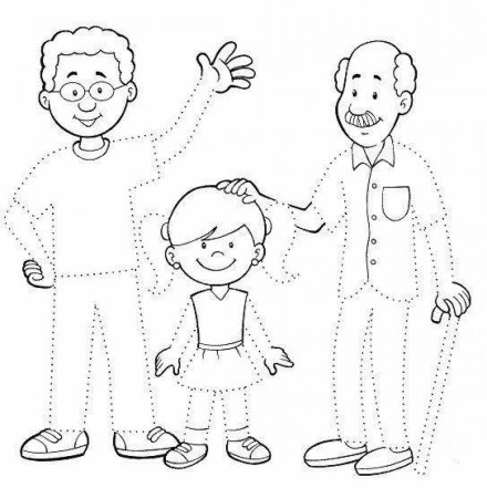 Раскраски семья средняя группа