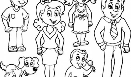 Раскраска "моя семья"