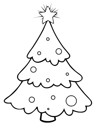 Елка раскраска