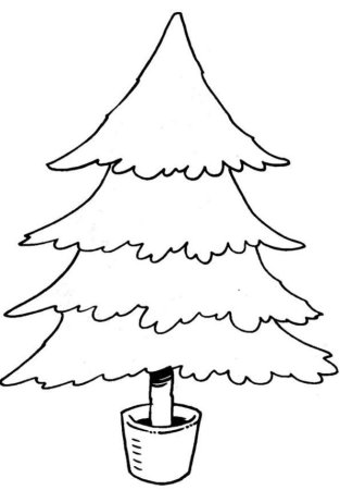 Елка раскраска для малышей