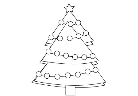 Елка раскраска