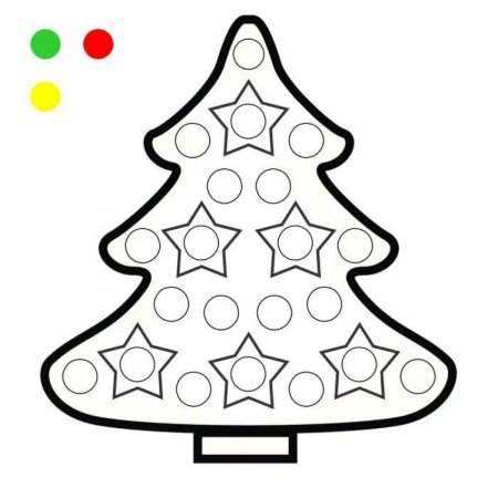 Елка раскраска