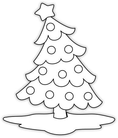 Раскраска елочка Новогодняя