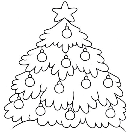 Елка раскраска для детей