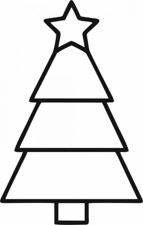Елочка раскраска для малышей