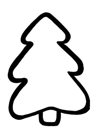 Ель раскраска