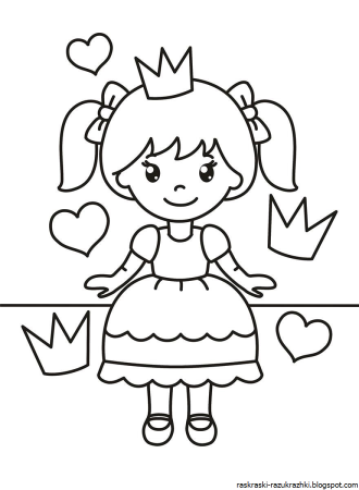 Раскраски для девочек простые