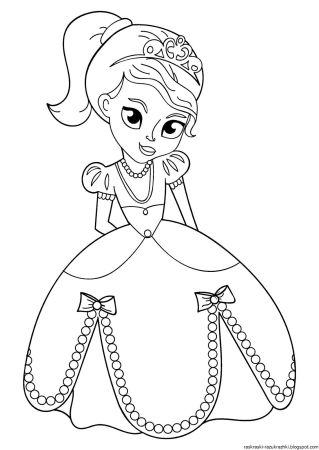 Принцесса. Раскраска