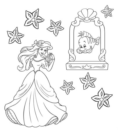 Раскраска задания с принцессами