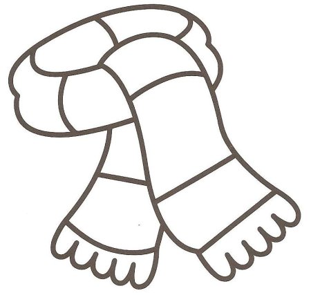 Шарф раскраска для детей