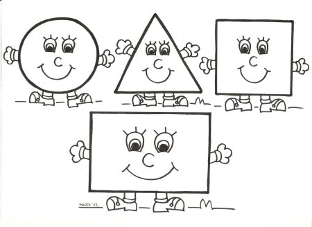 Весёлые геометрические фигуры для дошкольников