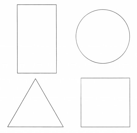 Геометрические фигуры для раскрашивания