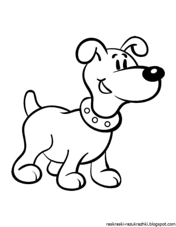 Раскраска малышам «собачка»