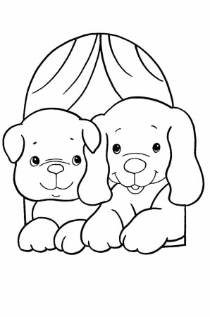 Щенок. Раскраска