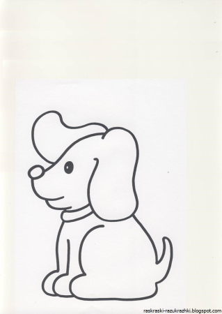 Трафарет собаки для рисования