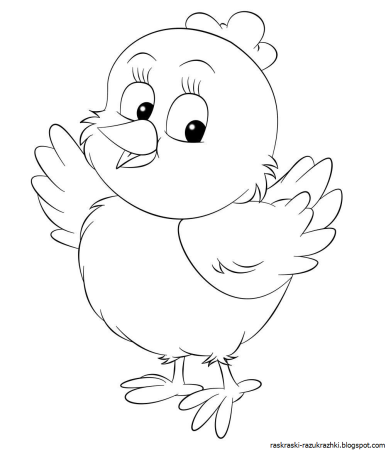 Цыпленок раскраска для детей