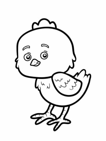 Цыпленок раскраска для малышей