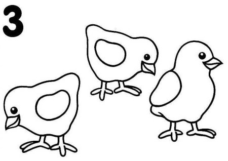 Раскраска два цыпленка