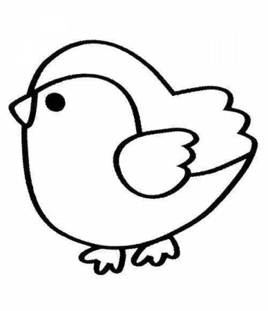 Птичка для раскрашивания детям