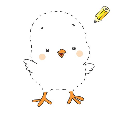 Цыпленок картинка для детей шаблон