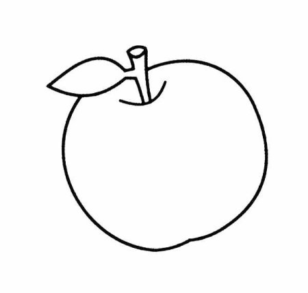 Раскраски яблоко для детей 3-4 лет