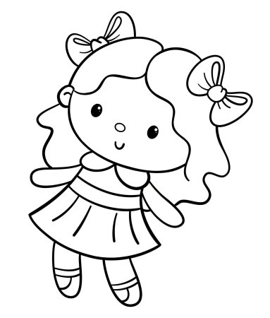 Кукла раскраска для малышей