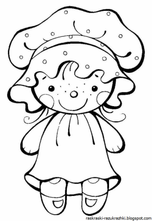 Кукла раскраска для детей