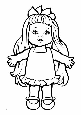 Две куклы раскраска для детей