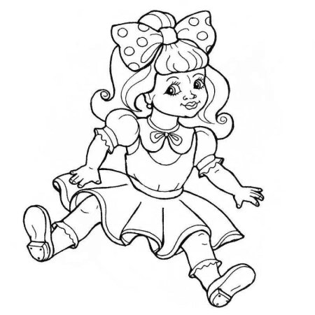 Кукла раскраска для детей