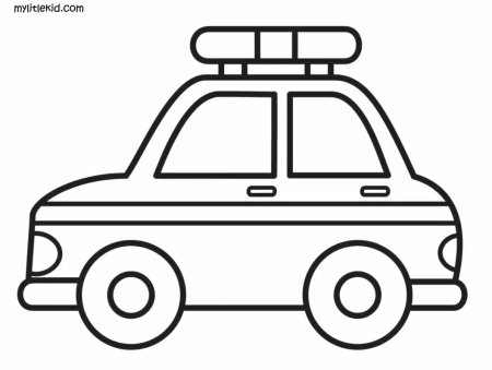 Полицейская машина раскраска для детей 3-4 лет