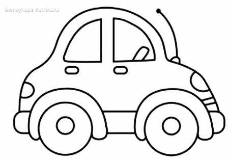 Раскраски для самых маленьких машинки
