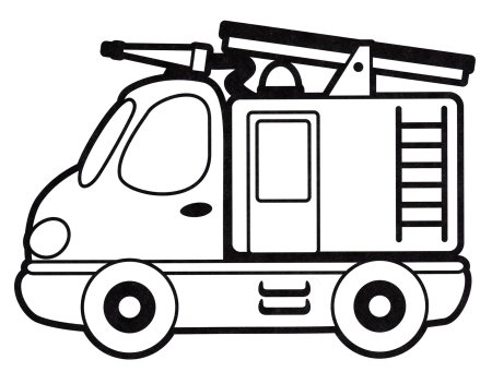 Пожарная машинка раскраска