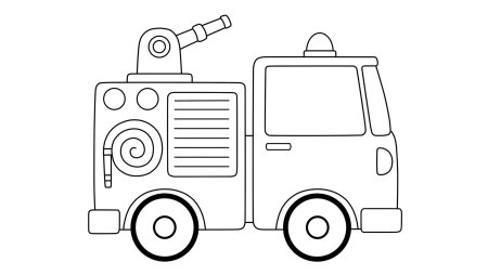 Пожарная машина раскраска дямалышей