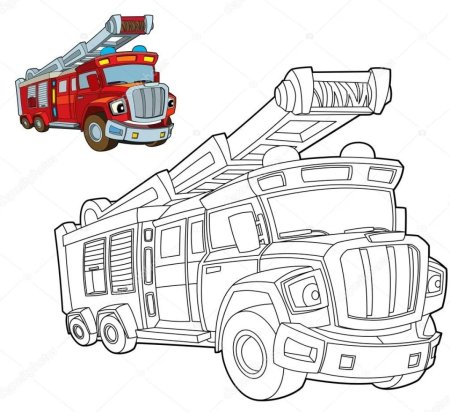Пожарные машины раскрашивать