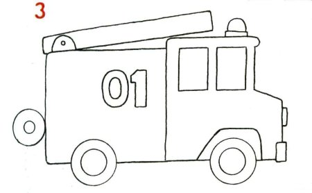 Рисование пожарная машина