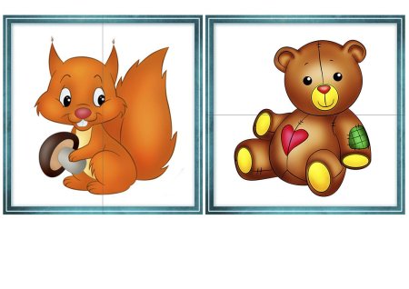 Пазлы для детей черно белые