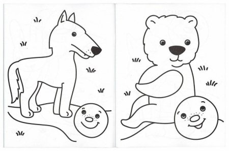 Раскраска для малышей 2-3 года сказки