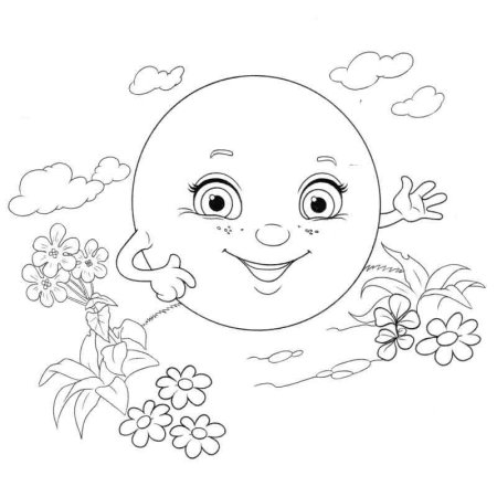 Колобок раскраска для малышей