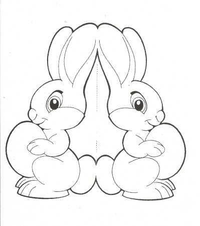 Пасхальный зайчик раскраска