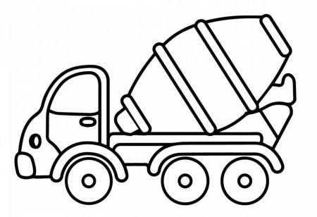 Бетономешалка раскраска