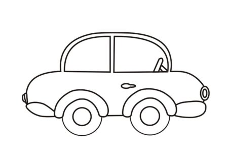 Машинка контур для детей