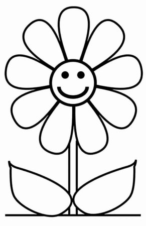 Трафарет цветок для детей