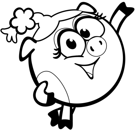 Нюша Смешарики раскраска